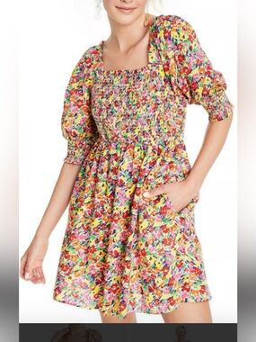 RIXO for Target Floral Puff Sleeve Dress